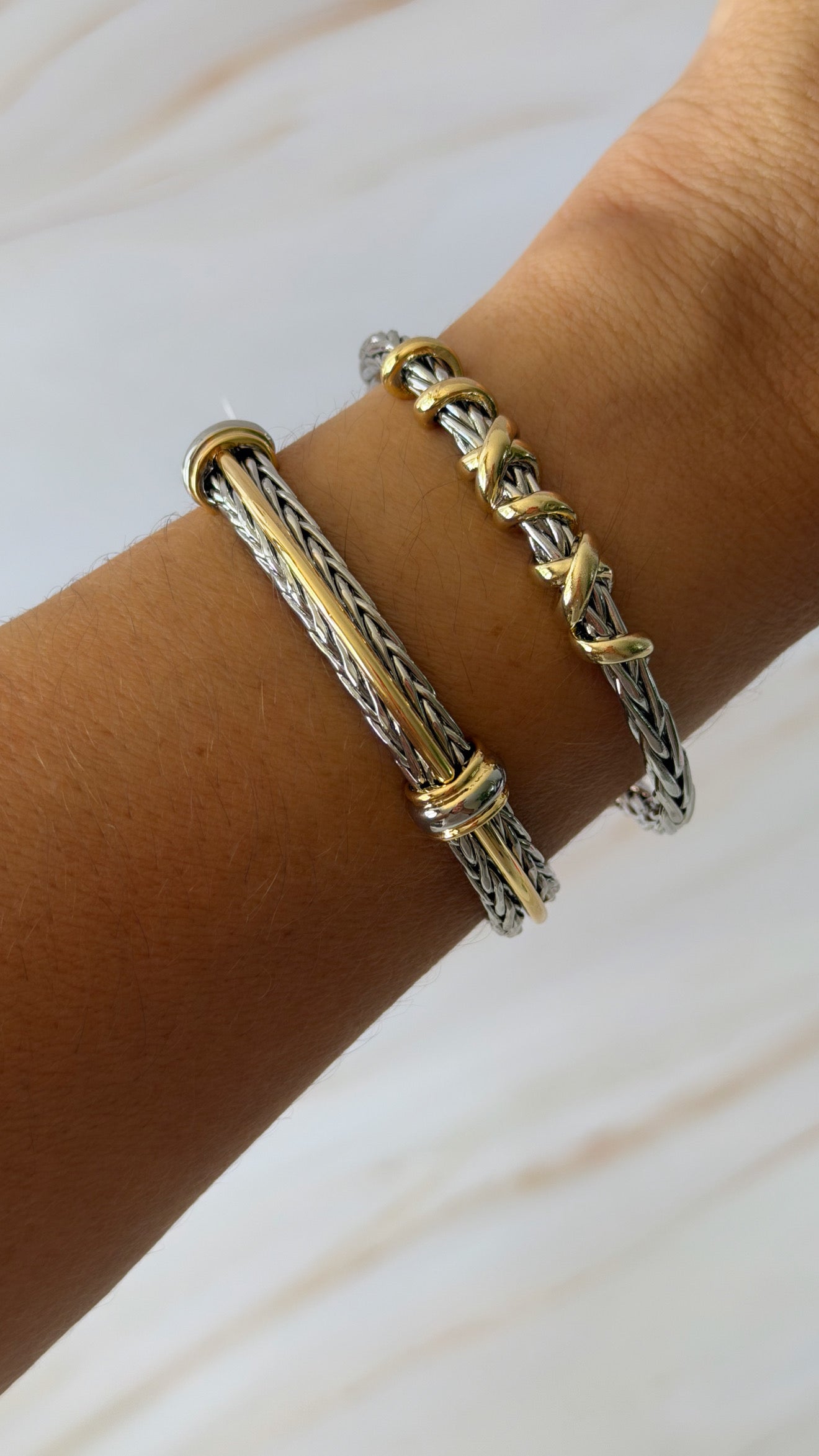 Pulseras Inspiradas en material Rodium