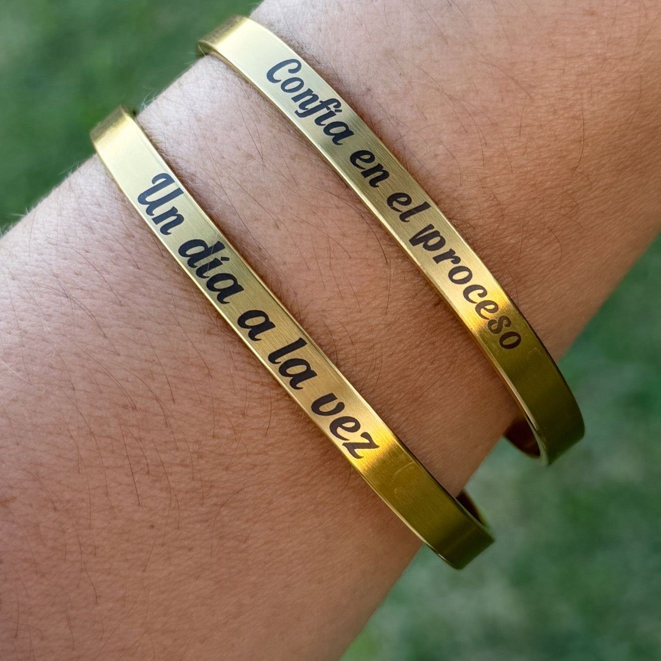 Bangles Inspiradores - Acero Inoxidable