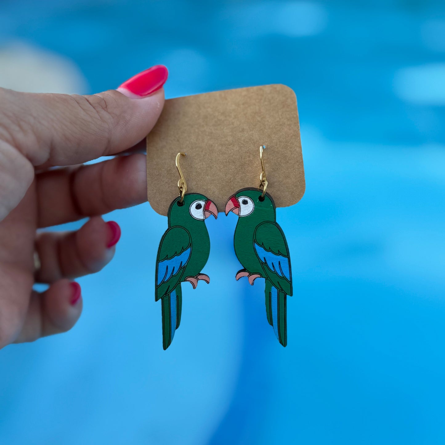 Aretes de Madera Pintados a Mano – Puerto Rico