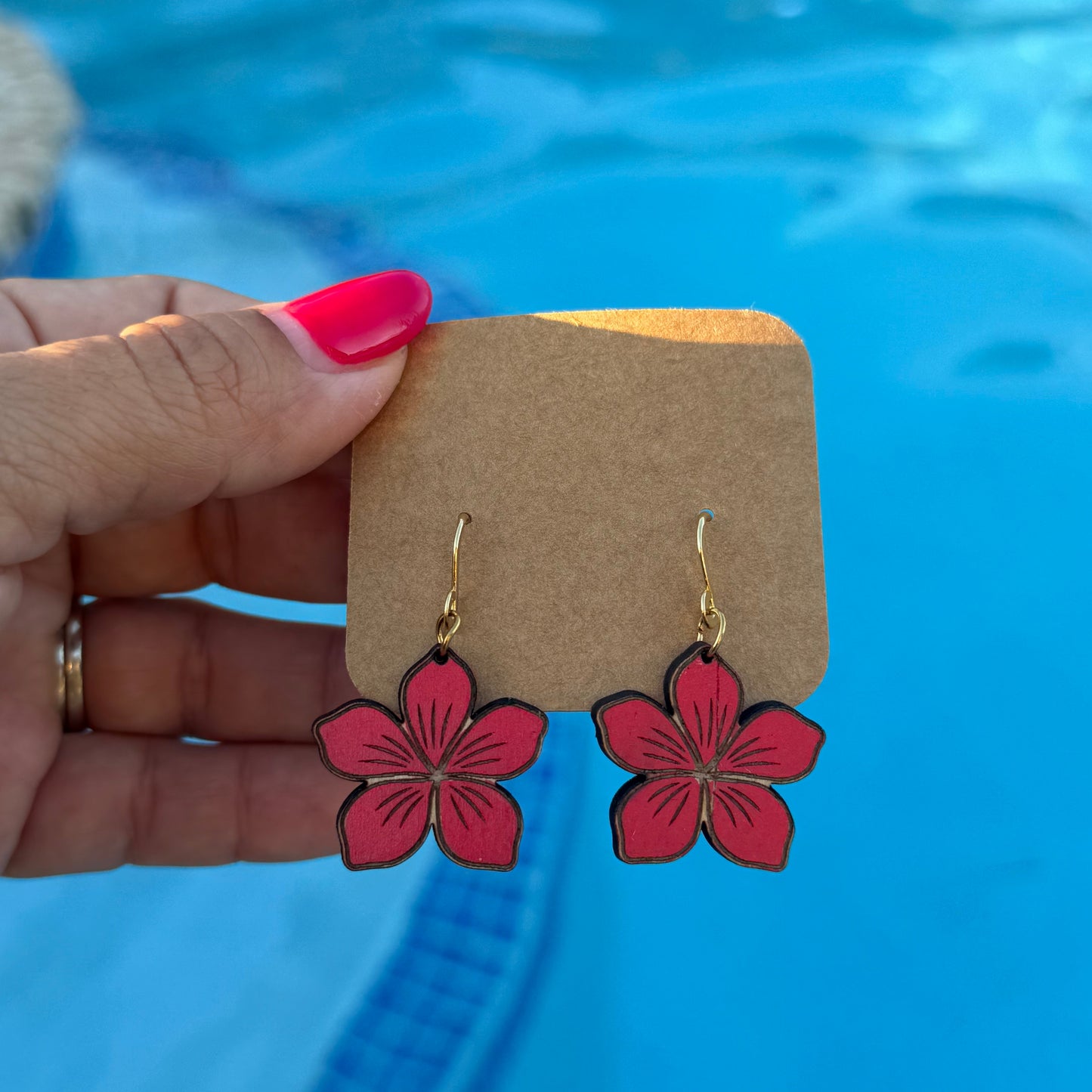 Aretes de Madera Pintados a Mano – Puerto Rico