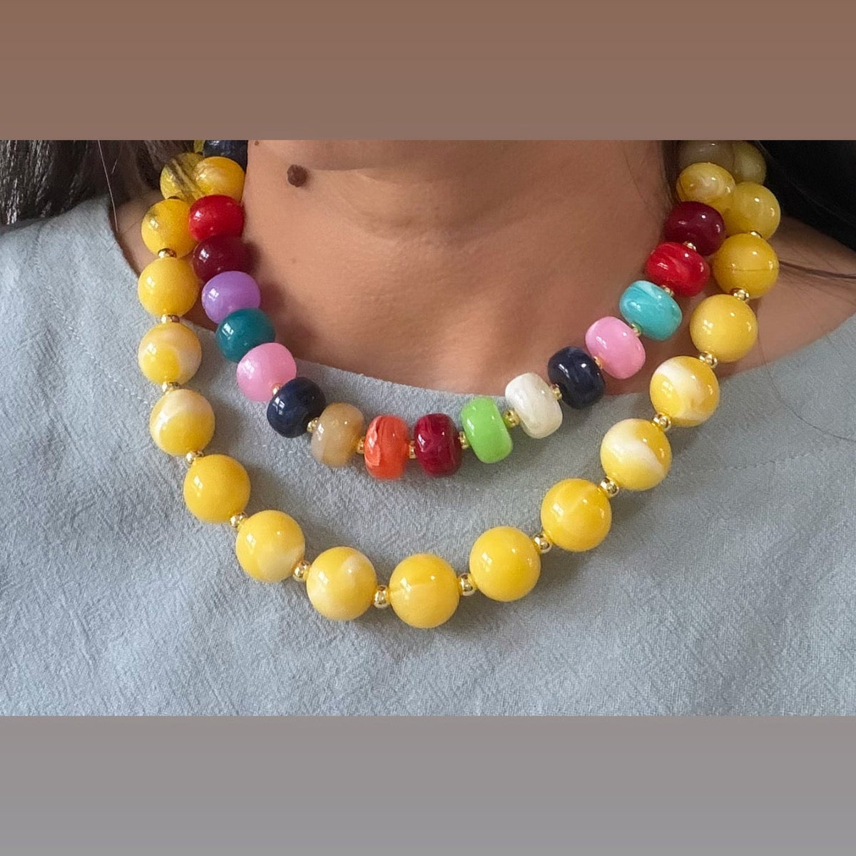 Collar Olas de Color Multicolor
