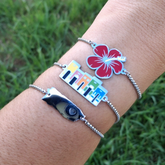 Pulseras Mi isla Plateadas