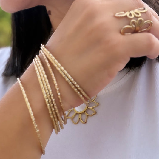 Destello Bangles – Set de 7 Pulseras en Acero Inoxidable